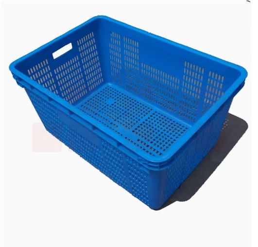 塑料筐 杂物收纳周转筐 蓝色塑料筐66.5*47*34cm  货号：LJ