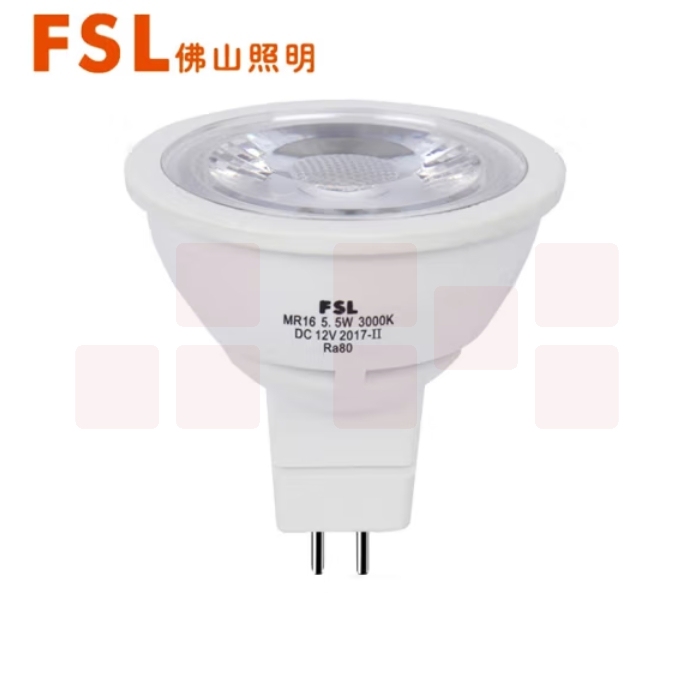 佛山照明 LED灯杯 MR16 5.5W 射灯替换光源MR16低压12V插脚泡直径5cm黄光
