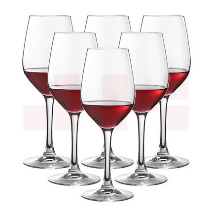 水晶红酒杯 高脚杯  葡萄酒杯  450ml*6个