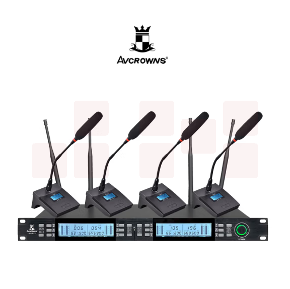 AVCROWNS  无线一拖四  会议主持演讲麦克风 AU-912  货号：LJ