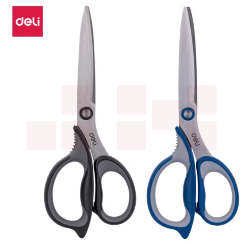 得力（deli）170mm不锈钢剪刀手工剪刀多功能剪刀弧形刀刃 77759