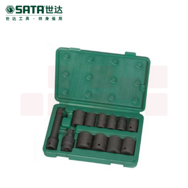 世达（SATA）12件12.5MM系列英制风动套筒组套 货号09008