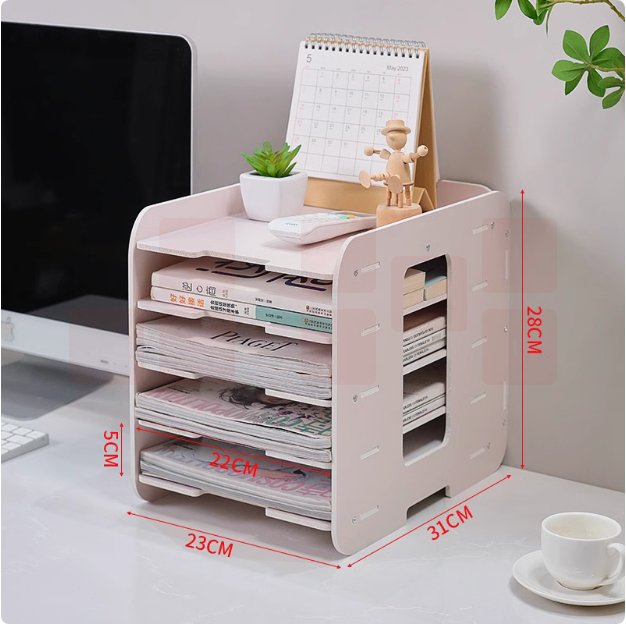 桌面收纳盒文件框 A4  5层  货号：LJ