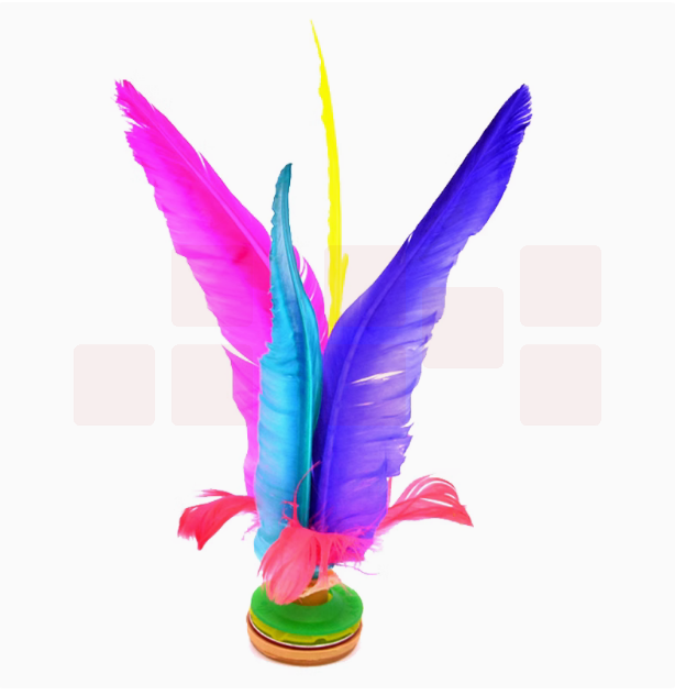 新健牌  XJ2008彩色鹅毛毽子  毽球比赛大花毽 货号：LJ