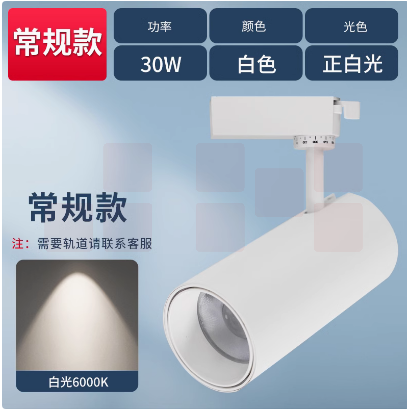 企派  境享系列轨道灯 30W 6500K QP-G105-30  货号：MJ