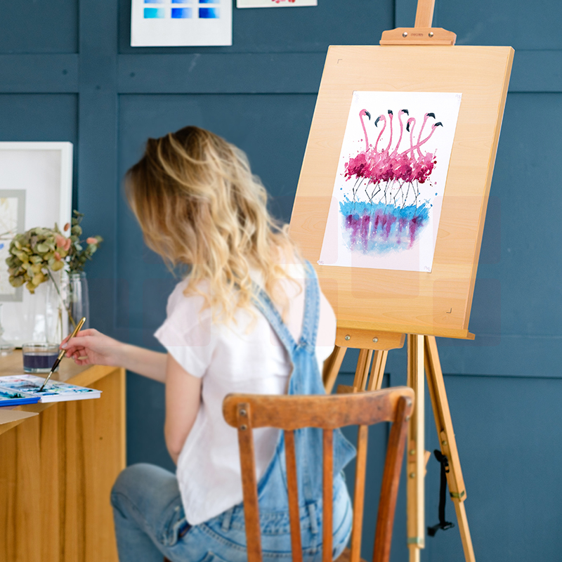 得力(deli)8K水粉纸20张160g美术绘画速写涂画填色美术颜料绘画纸73615