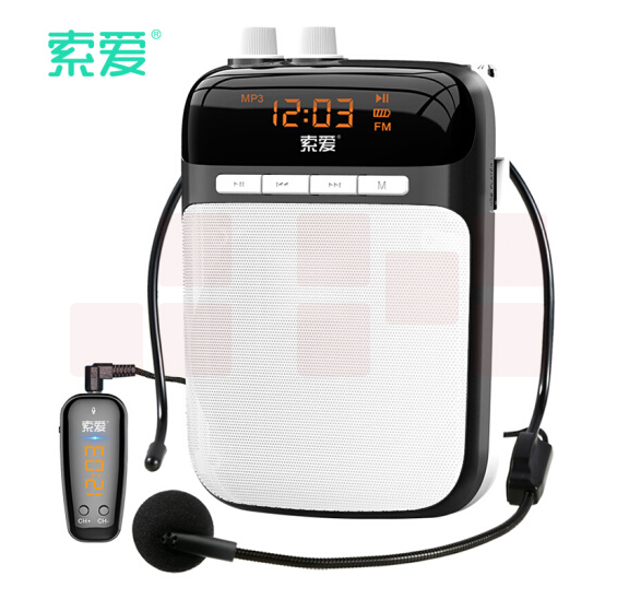 索爱（soaiy）S-518 无线便携扩音器 小蜜蜂教师导游专用腰挂大功率教学 睿智黑