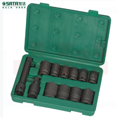 世达（SATA）12件12.5MM系列风动套筒组套 货号09009