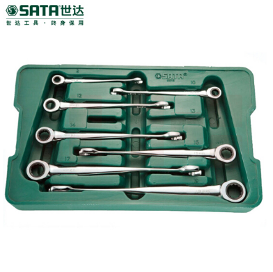 世达（SATA）8件加长型X柄两用快扳组套货号08015