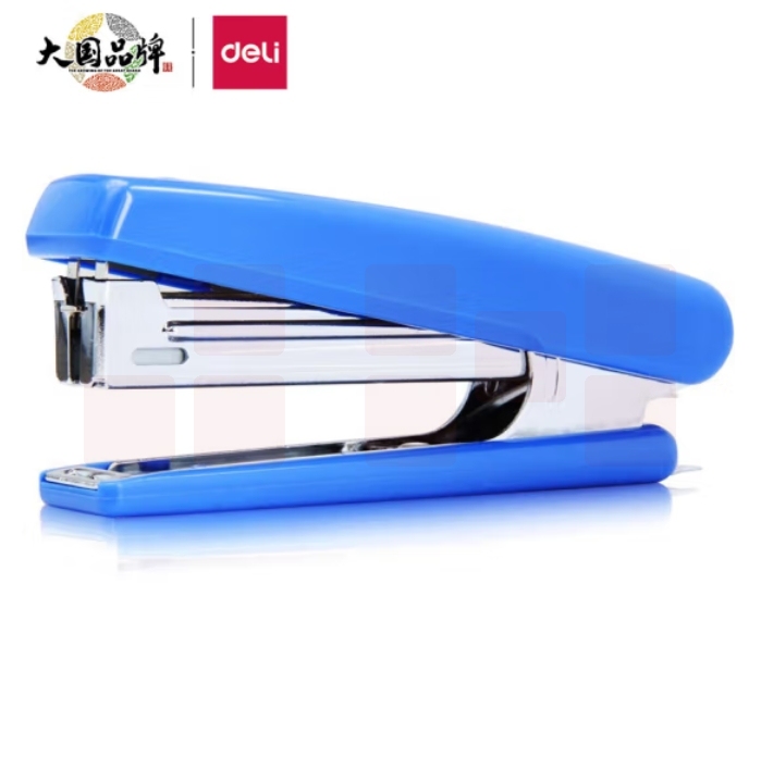 得力(deli)12页经典订书机/订书器 尾部自带起钉器(10号钉) 颜色随机0221