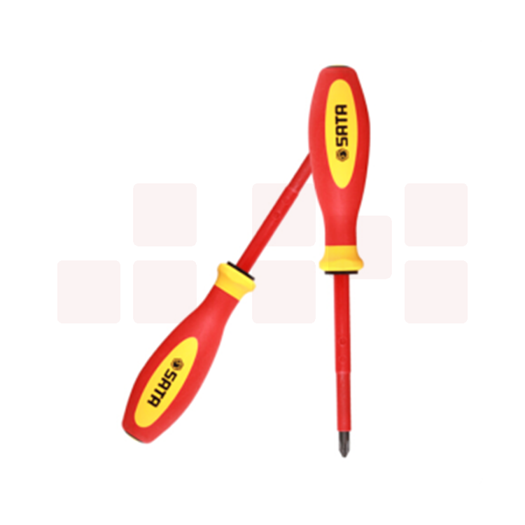 世达双色柄十字绝缘螺丝批#2x100MM	61213