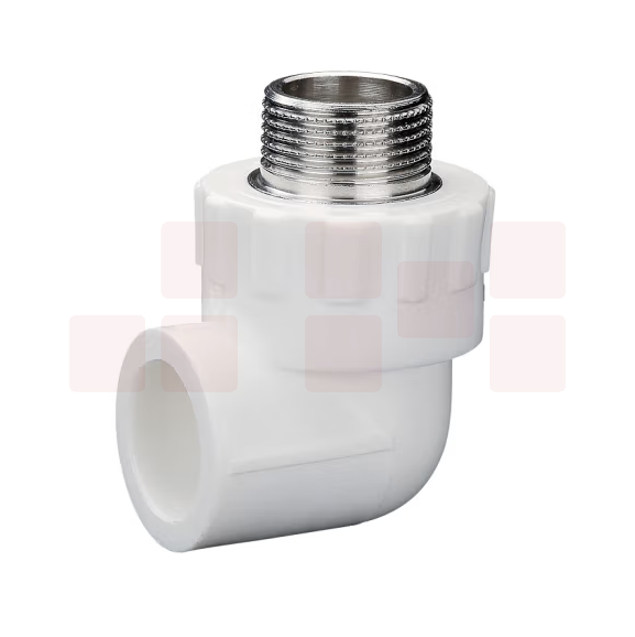 PPR外丝弯头  PPR25*6分外牙弯头  货号：YC