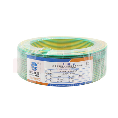 津达电缆  BVR-双色6平方 软塑铜线 100米/盘