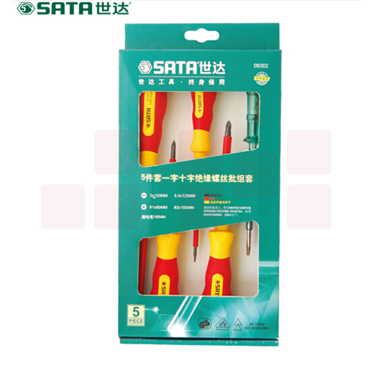世达（SATA)   09302	5件VDE绝缘螺丝批组套