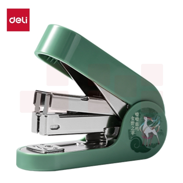 得力(deli)20页省力订书机/订书器 20页可订 适配12#订书钉 绿色DF85