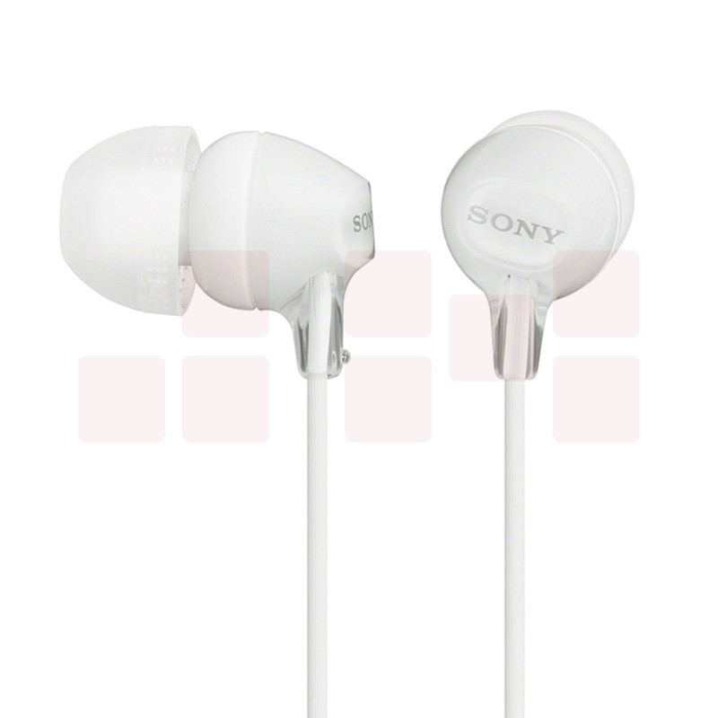 索尼（SONY） MDR-EX15LP 小巧入耳式耳机,佩戴舒适 半透明果冻色渐变机身 白色