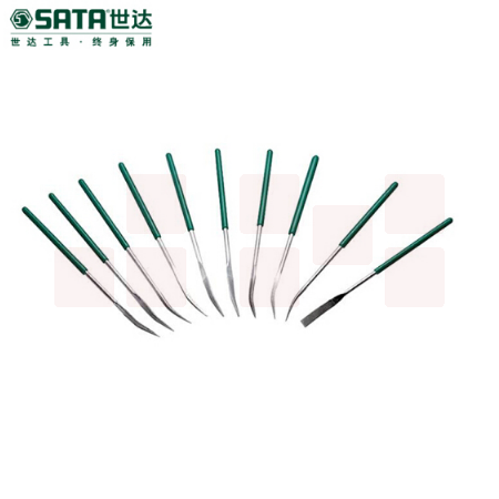 世达（SATA）10件套金刚石异型什锦锉 3×140MM  货号03805