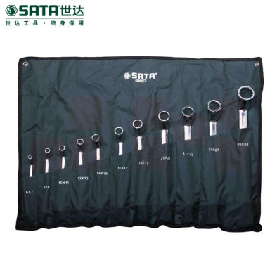 世达（SATA）11件全抛光高颈双梅花扳手组套 货号08023
