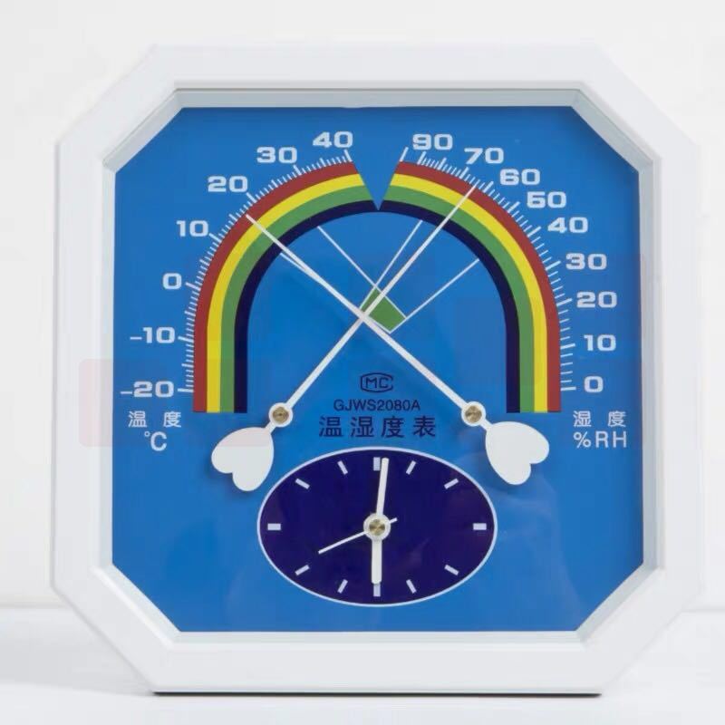 八角指针式干温湿度计壁挂式温湿度表