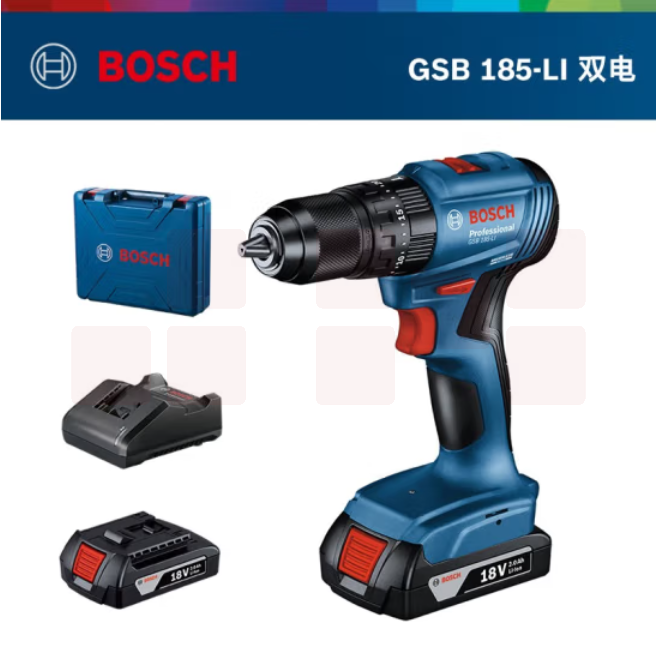 博世GSB 185-LI 18V 双电版无刷锂电冲击钻充电式手电钻电动螺丝刀 2.0Ah双电
