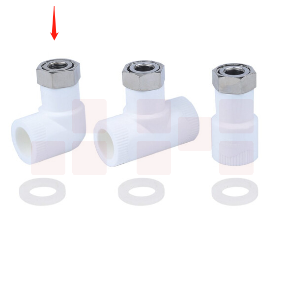 PPR活接弯头 弯头 DN20 4分 货号：JC