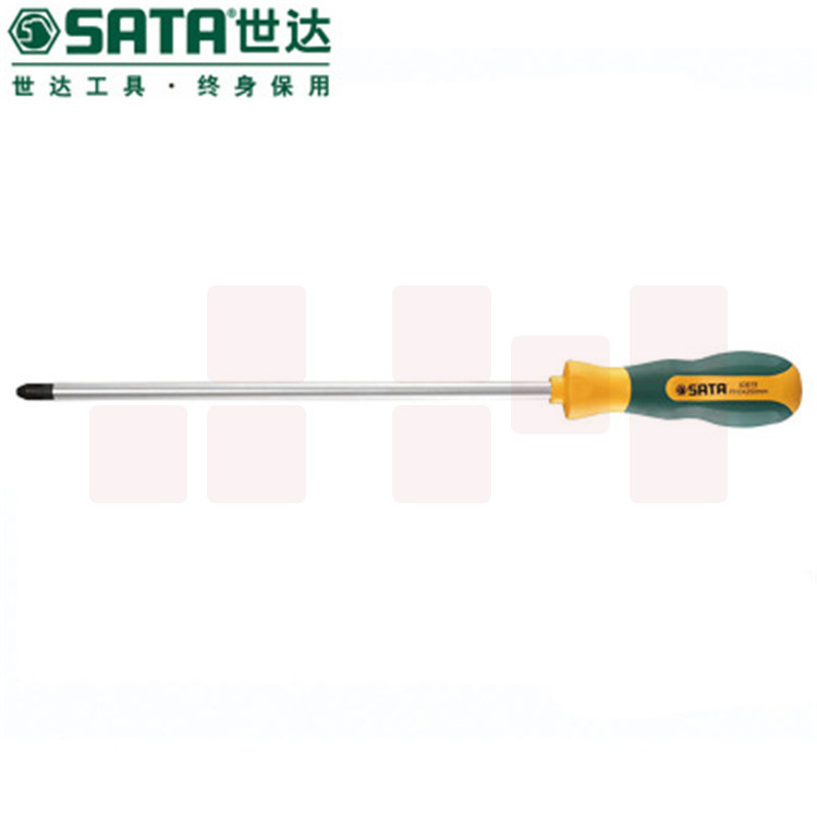 世达（SATA）G系列双色柄十字形螺丝批#2x150MM	63604