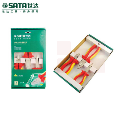 世达（SATA）3件VDE绝缘耐压钳组套货号09261