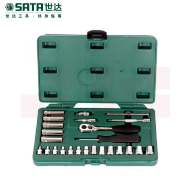 世达（SATA）25件6.3MM系列套筒组套货号09001