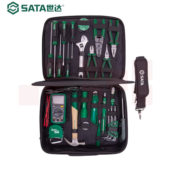 世达 03795工具组套32件电工高级检修工具套装多功能组合工具包 03795