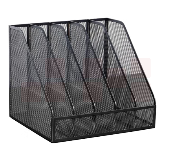 五联镂空金属文件筐 文件栏 资料文件框 五联黑色   货号：WY