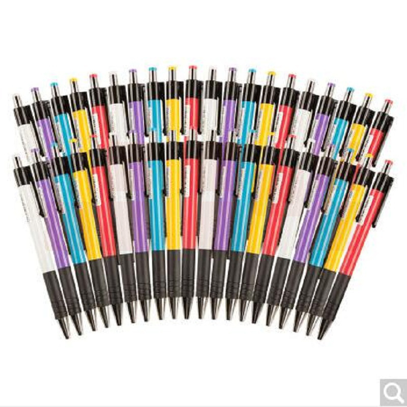 晨光 0.7mm黑色经典按动圆珠笔 办公子弹头原子笔  40支/盒ABP88402