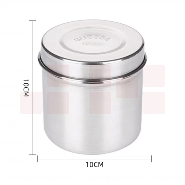 304不锈钢棉花罐  直径约10cm  货号：GD