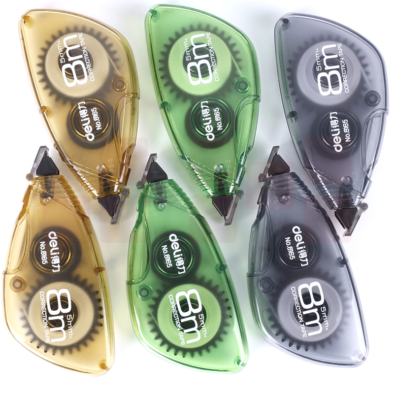 得力（deli）修正带5mm*8米 6个装 改正带涂改带 8165