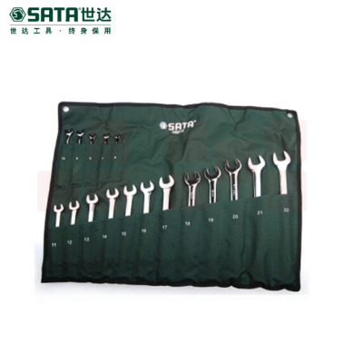 世达（SATA）17件新型全抛光两用扳手组套货号08018