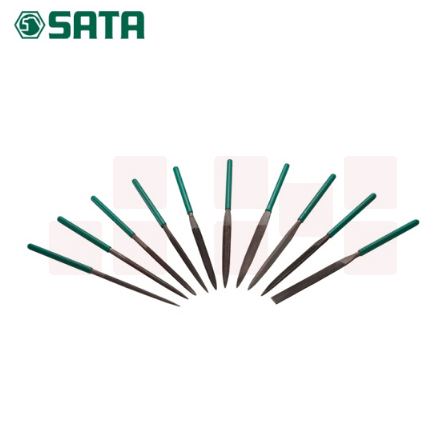 世达（SATA）10件套什锦锉5x180MM/10件套装木工搓刀双纹细齿圆杆锉刀钢锉组合 03803