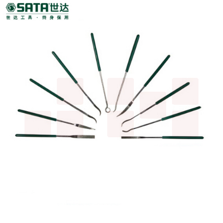 世达（SATA）10件套金刚石特种异型什锦锉3x140MM/金刚石锉削什锦三角锉刀金属钢锉03804