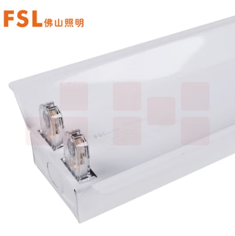 佛山（FSL）T8 经典双灯管带罩支架1.2米双端供电中间出线 LED灯管专用（不含安装）
