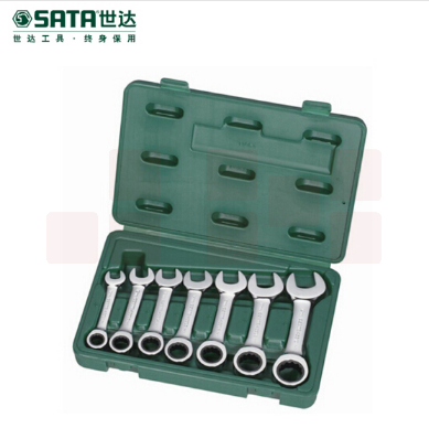 世达（SATA）7件全抛光两用短快扳组套货号09034