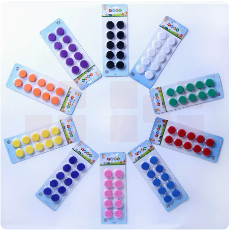 强力磁扣  白板磁铁吸贴  黑板磁铁贴大号3cm   10粒/板  货号：JC