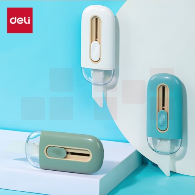 得力(deli)陶瓷美工刀 自动锁定 圆角安全刀头 快递开箱刀 创意便携裁纸刀TD262