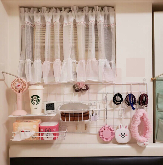 实木网格展示  宽50*高115三块装带轮子   货号：LJ