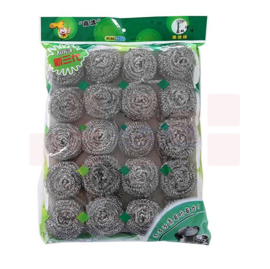 亮洁 不锈钢钢丝球  刷碗球 20个/包